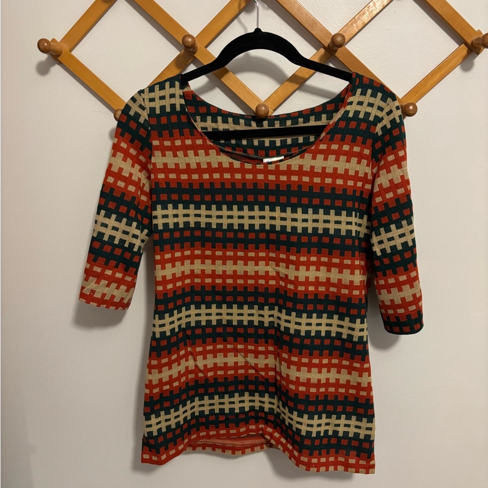 Vintage 1970s Queen's Way to Fashion Patterned Top / Women's Medium